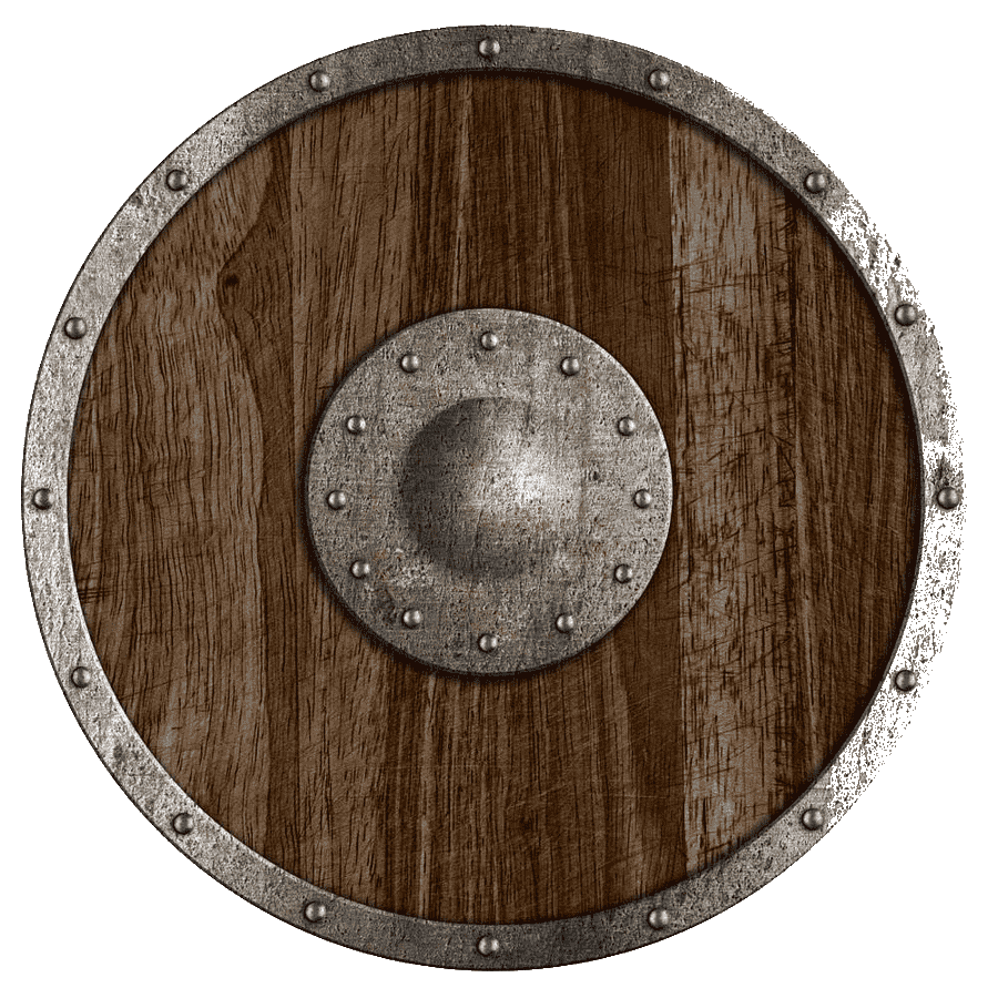 Rondache en bois